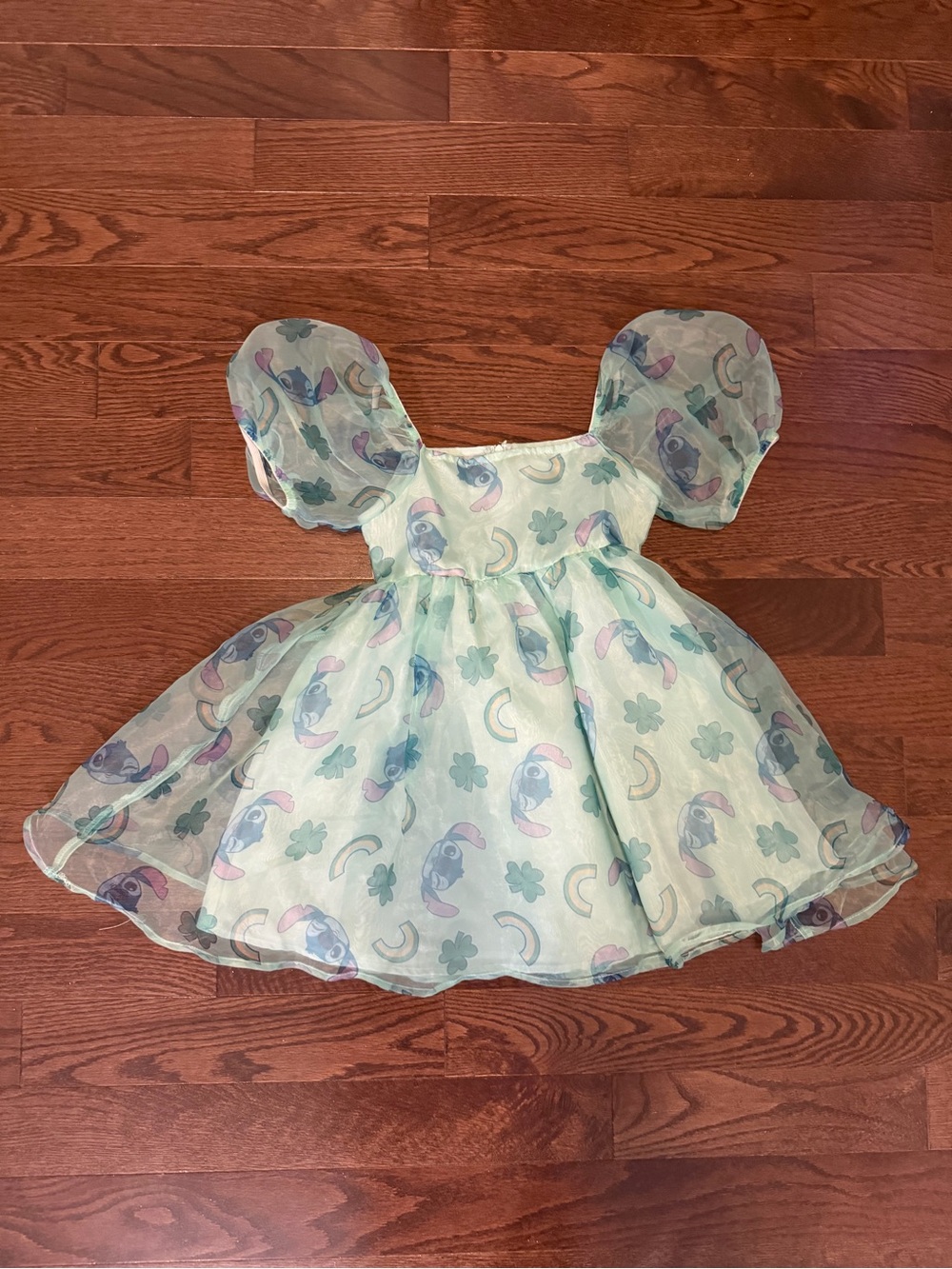 Disney Stitch Puff-sleeve Mini Dress - size 8